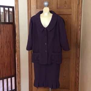 T. Milano Purple Skirt Suit